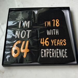 Black and Orange 64th birthday Novelty Socks